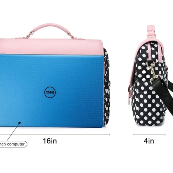 Pink and Black Striped Women's Bag - Picture 5 of 8